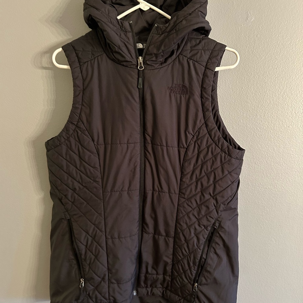 The North Face women’s black Hooded Vest